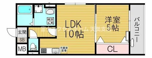 EXハイツ南住吉Ⅰ【1階】の間取り