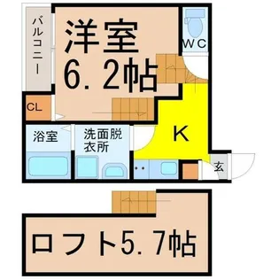 クオーレ名古屋【1階】の間取り