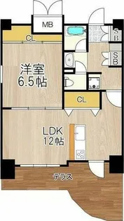 CITY SPIRE桜川Ⅰ【1階】の間取り