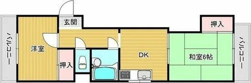 コーポ田中【4階】の間取り