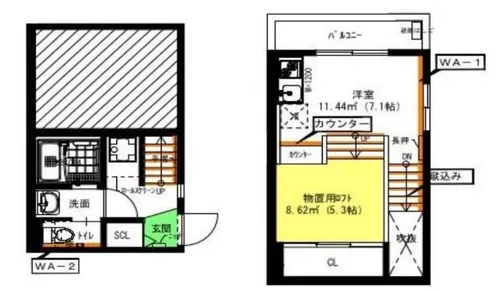 Celeste【201号室】の間取り