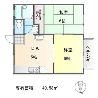 ラトゥール岩倉南【2階】の間取り