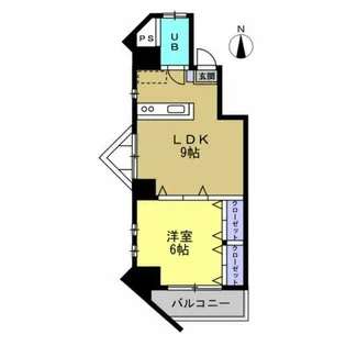 リバーサイドJ1【5階】の間取り
