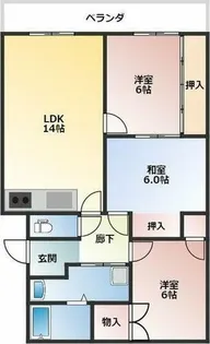 ドミールFUTABA【307号室】の間取り