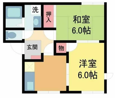 クレアトールB棟【2階】の間取り