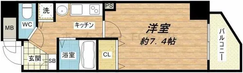 プレサンス心斎橋リベルタ【6階】の間取り