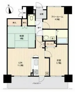 グローバル姫路土山【5階】の間取り