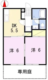 ハイツブランドール【1階】の間取り
