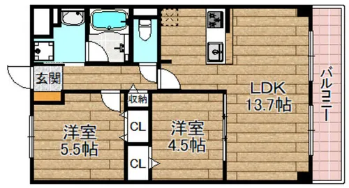 (仮称)高槻市八幡町PJ【2階】の間取り