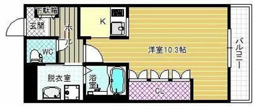 パレスひだまりの丘【3階】の間取り