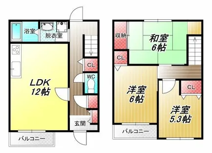 ツインコートいたくら【1階】の間取り