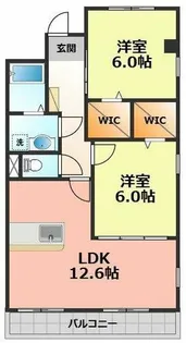 シャトルⅢ【201号室】の間取り