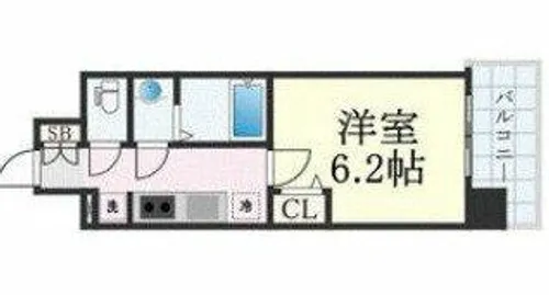プレサンス難波デヴァンテ【5階】の間取り