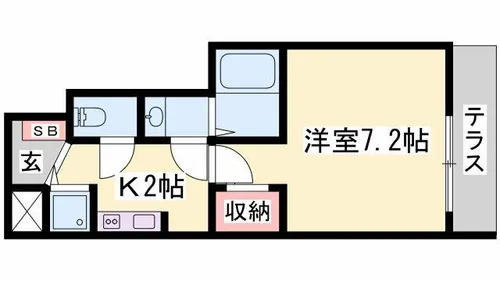 クレッシェンドKJ【1階】の間取り
