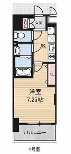 Luxeなかもず【4階】の間取り