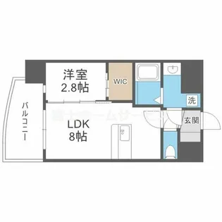 1LDKの間取り画像