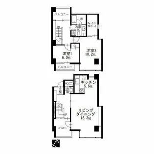 K+M’s【3階】の間取り