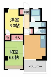 西甲子園ハイツ【507号室】の間取り