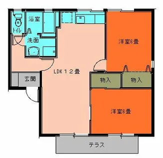 ハイフラワーコーポ B【1階】の間取り