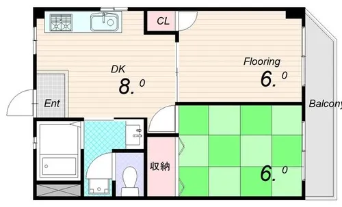 平和台マンション【1階】の間取り