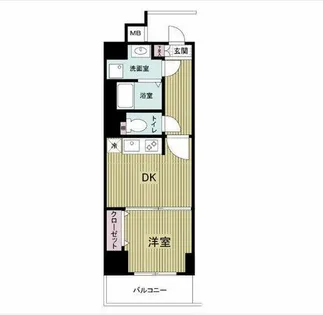 大阪府大阪市中央区玉造2丁目【マンション】の間取り