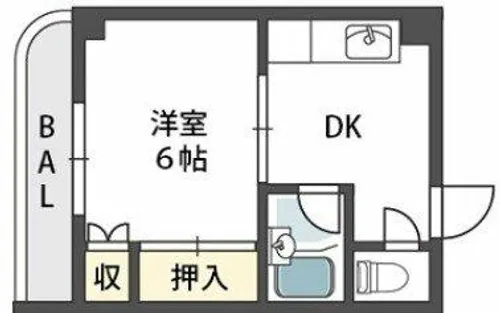 プルシャン桜井【4階】の間取り