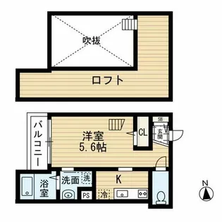 ココナッツ姪浜【1階】の間取り