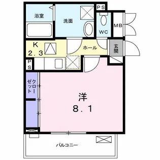 ガーデン ガーデン【1階】の間取り