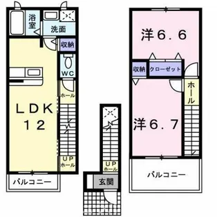 エスポワール・メゾン大岩【2階】の間取り