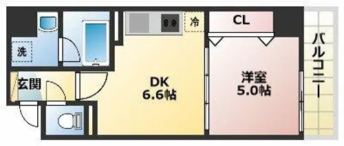 BRAVI南堀江【11階】の間取り