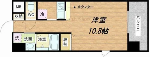 エイペックス上本町【5階】の間取り