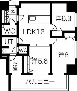 さくらHills NISHIKI Platinum Residence【13階】の間取り
