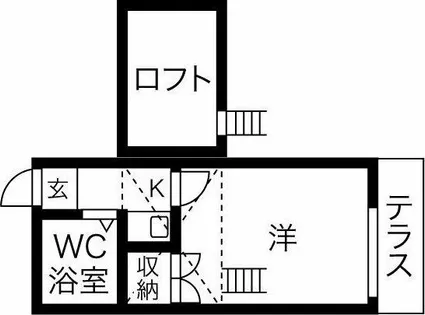 ルミエール的場【1階】の間取り