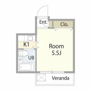 1Kの間取り画像