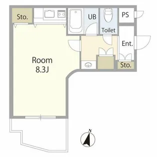 1Rの間取り画像