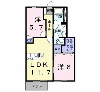 エスポワールハイム D【1階】の間取り