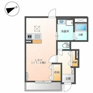 パークサイド クローバー【1階】の間取り