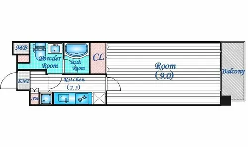 レジュールアッシュ福島【7階】の間取り