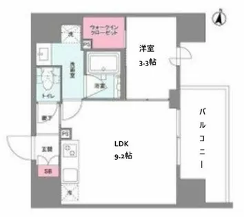 シーズンフラッツ中崎【2階】の間取り