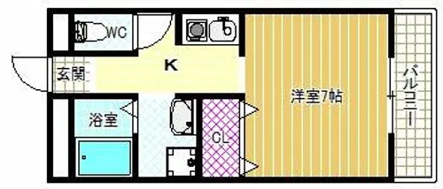 ラフォーレ本町【1階】の間取り