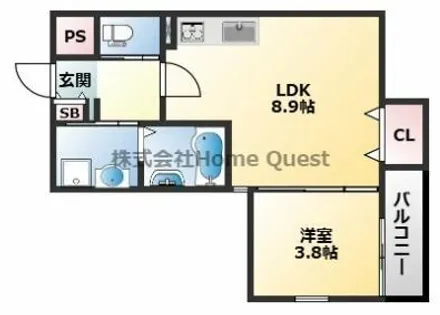 コラッジオ衣摺【3階】の間取り