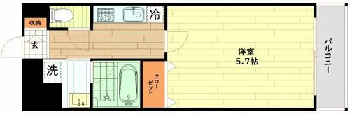 グレイスレジデンス大阪WEST【3階】の間取り