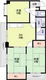 エクレール大美野【3階】の間取り