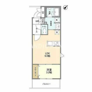 アトリオフラッツ高宮【4階】の間取り