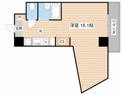 ビアンクール【301号室】の間取り