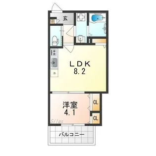 1LDKの間取り画像