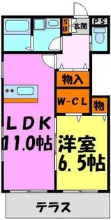 ヘーベルエムズ【103号室】の間取り