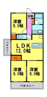 アンボワーズ久代【301号室】の間取り