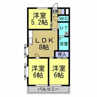 コーポアゲ【103号室】の間取り