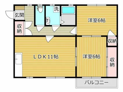 ハイツクローネ【201号室】の間取り